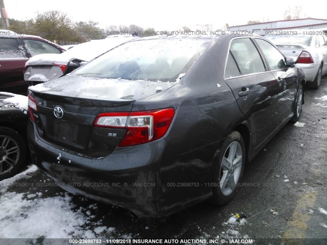 4T1BF1FK1CU074767 - 2012 TOYOTA CAMRY SE/LE/XLE GRAY photo 4