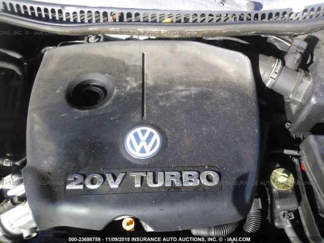 3VWFE21CX3M408147 - 2003 VOLKSWAGEN NEW BEETLE TURBO S BLACK photo 10