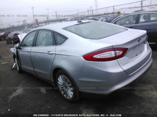 3FA6P0UU4ER231306 - 2014 FORD FUSION S HYBRID SILVER photo 3