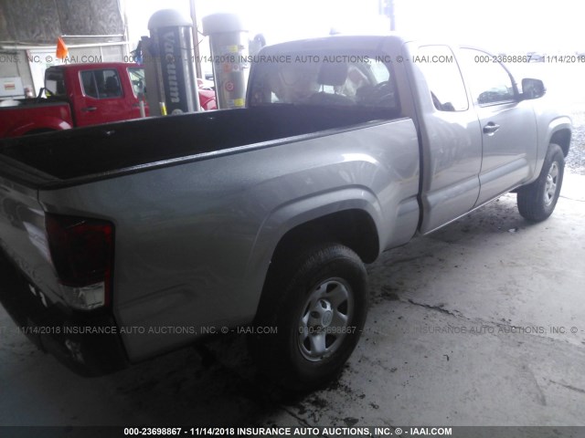 5TFRX5GN1HX095253 - 2017 TOYOTA TACOMA ACCESS CAB/SR/SR5 SILVER photo 4