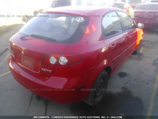 KL5JD66Z96K365491 - 2006 SUZUKI RENO RED photo 4