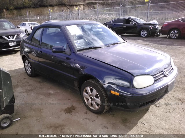 3VWDC21V11M810263 - 2001 VOLKSWAGEN CABRIO GLX 蓝色 照片 1