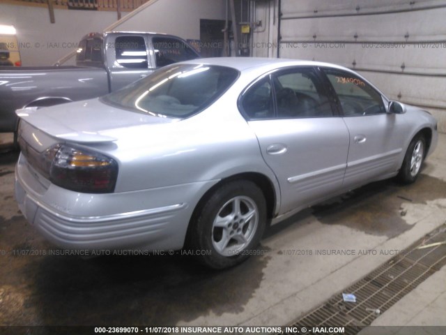 1G2HX54K314242416 - 2001 PONTIAC BONNEVILLE SE SILVER photo 4