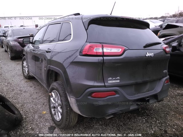 1C4PJMCS3EW138121 - 2014 JEEP CHEROKEE LATITUDE GRAY photo 3