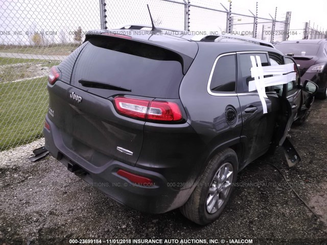 1C4PJMCS3EW138121 - 2014 JEEP CHEROKEE LATITUDE GRAY photo 4