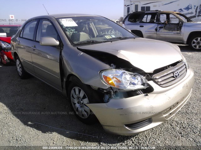 2T1BR32E04C249600 - 2004 TOYOTA COROLLA CE/LE/S GOLD photo 1