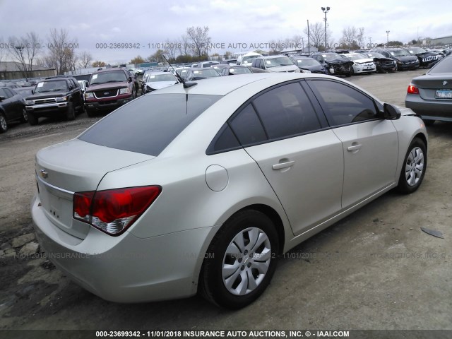 1G1PA5SH0D7128465 - 2013 CHEVROLET CRUZE LS TAN photo 4