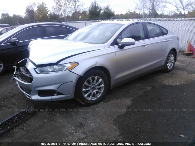 1FA6P0G71F5110226 - 2015 FORD FUSION S ვერცხლისფერი ფოტო 2