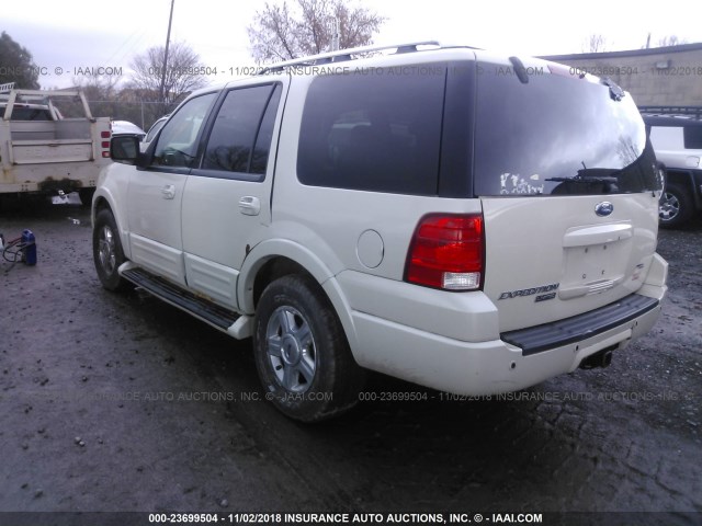 1FMFU20525LA35839 - 2005 FORD EXPEDITION LIMITED WHITE photo 3