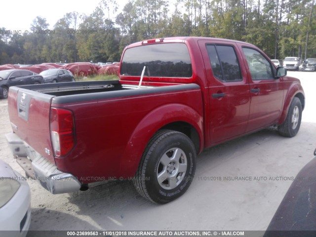 1N6AD07UX8C447167 - 2008 NISSAN FRONTIER RED photo 4