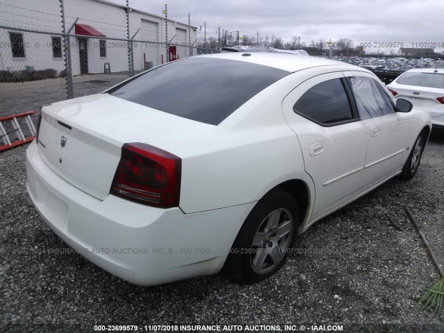 2B3KA43G76H460316 - 2006 DODGE CHARGER SE/SXT WHITE photo 4