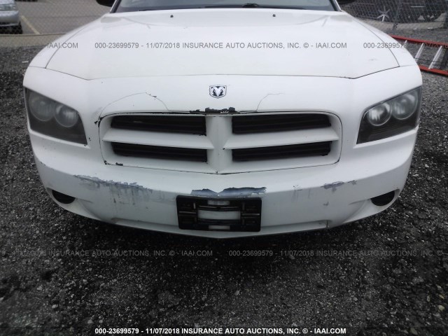 2B3KA43G76H460316 - 2006 DODGE CHARGER SE/SXT WHITE photo 6