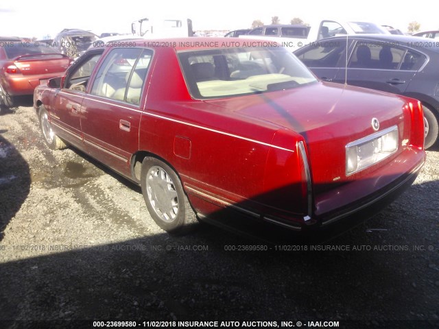 1G6KF5498VU246858 - 1997 CADILLAC DEVILLE CONCOURS RED photo 3