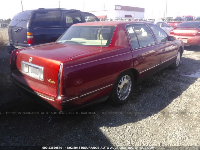 1G6KF5498VU246858 - 1997 CADILLAC DEVILLE CONCOURS RED photo 4