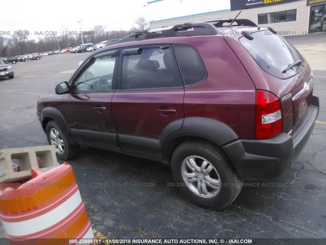 KM8JN12D57U607702 - 2007 HYUNDAI TUCSON RED photo 3