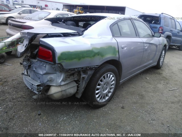 2C3CDXKT9EH364538 - 2014 DODGE CHARGER POLICE SILVER photo 4