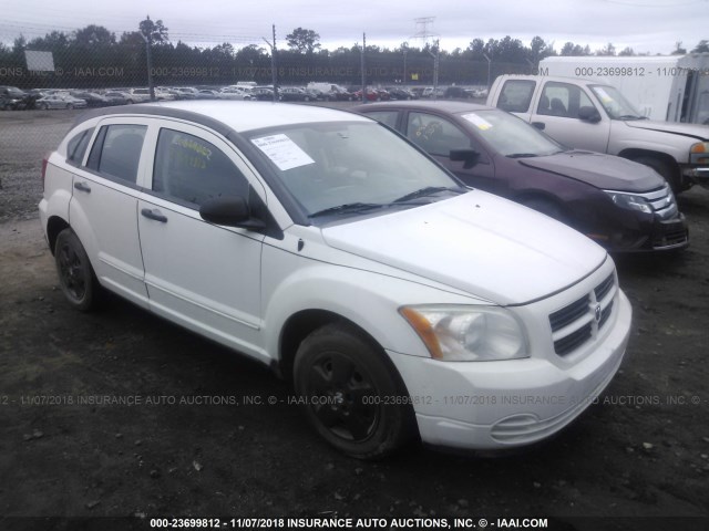 1B3HB28B77D280616 - 2007 DODGE CALIBER WHITE photo 1