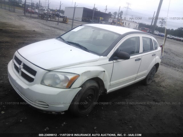 1B3HB28B77D280616 - 2007 DODGE CALIBER WHITE photo 2