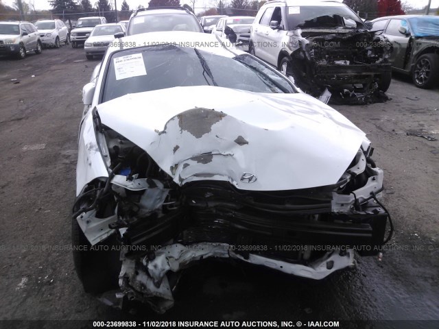 KMHHM66D48U268814 - 2008 HYUNDAI TIBURON GS WHITE photo 6