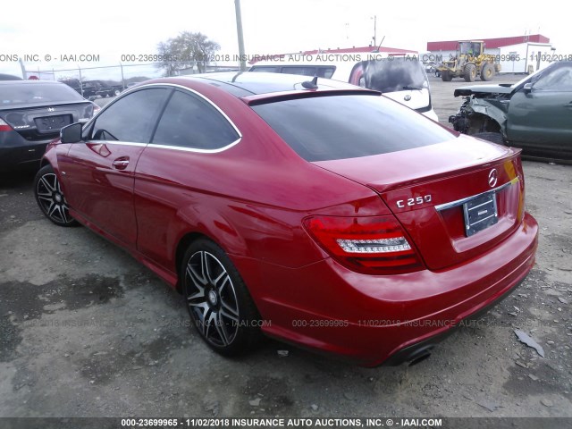 WDDGJ4HB5DG001222 - 2013 MERCEDES-BENZ C 250 RED photo 3