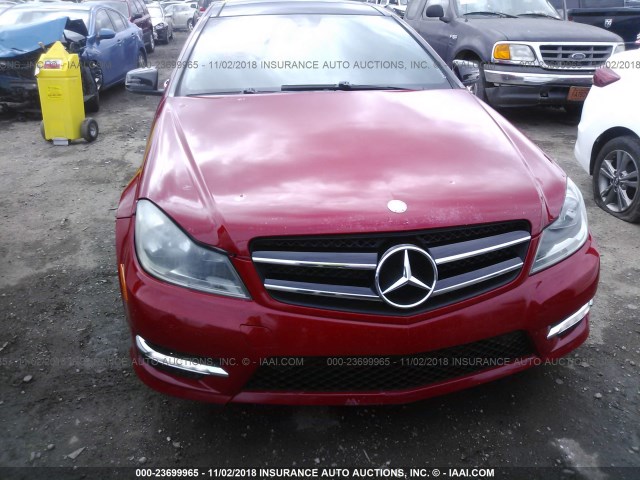 WDDGJ4HB5DG001222 - 2013 MERCEDES-BENZ C 250 RED photo 6