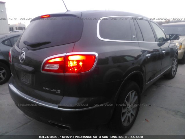 5GAKVBKD6EJ343453 - 2014 BUICK ENCLAVE BLACK photo 4