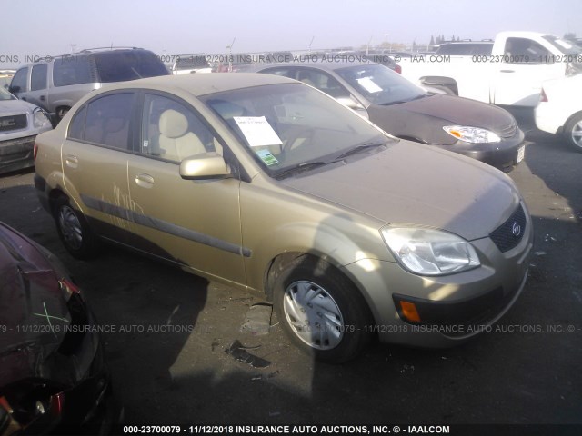 KNADE123X76200551 - 2007 KIA RIO LX/SX GOLD photo 1