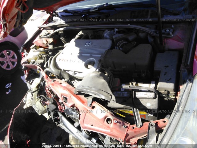 4T1FA38P97U114457 - 2007 TOYOTA CAMRY SOLARA SE/SLE RED photo 10