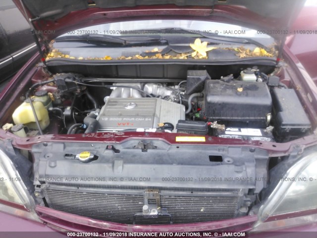 JT6HF10U5Y0115304 - 2000 LEXUS RX 300 RED photo 10