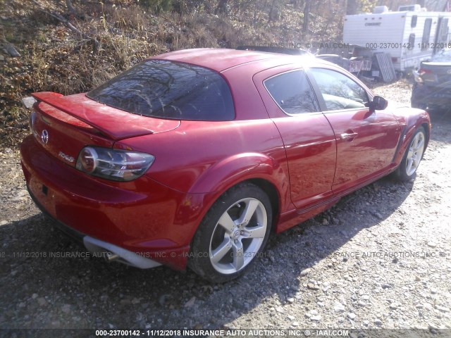 JM1FE173270208344 - 2007 MAZDA RX8 RED photo 4