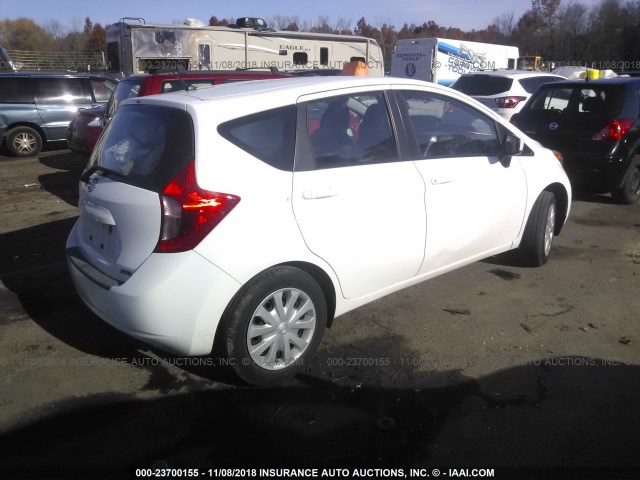 3N1CE2CP5FL394886 - 2015 NISSAN VERSA NOTE S/S PLUS/SV/SL/SR WHITE photo 4