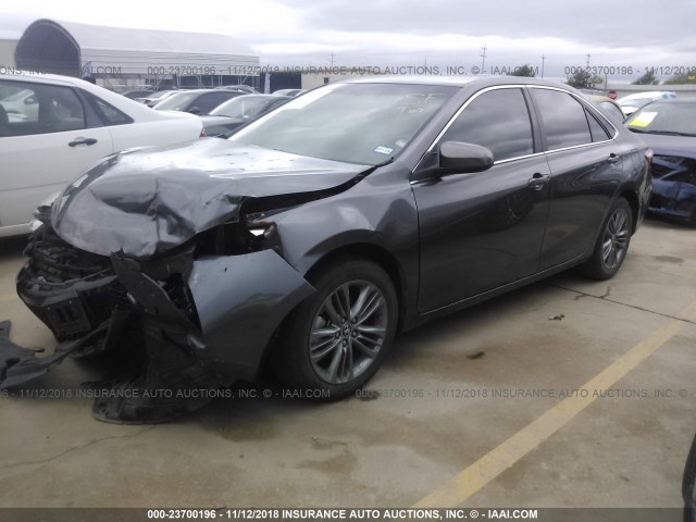 4T1BF1FK8FU013341 - 2015 TOYOTA CAMRY LE/XLE/SE/XSE GRAY photo 2