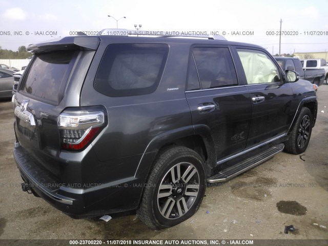 JTEBU5JR8G5404292 - 2016 TOYOTA 4RUNNER SR5 PREM/LTDL/TRAIL/TRD GRAY photo 4