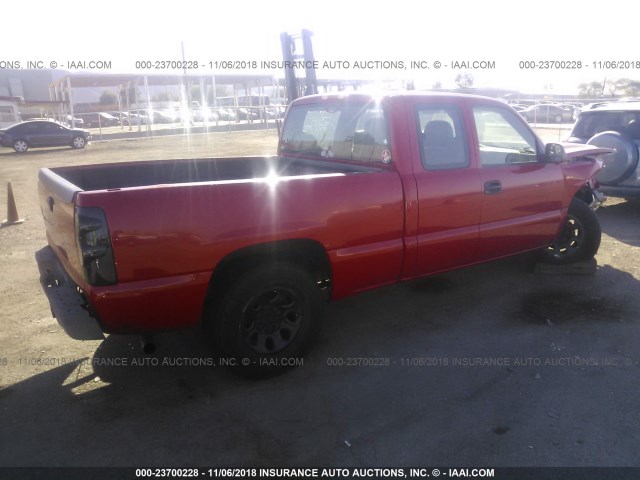 1GCEC19X46Z152838 - 2006 CHEVROLET SILVERADO C1500 RED photo 4