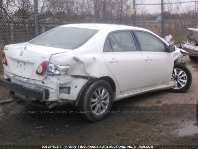 1NXBU40E19Z037981 - 2009 TOYOTA COROLLA S/LE/XLE WHITE photo 4