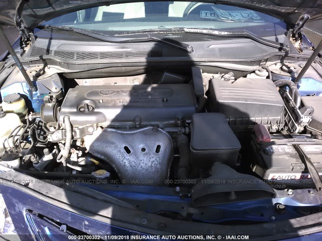 4T4BE46K08R035685 - 2008 TOYOTA CAMRY CE/LE/XLE/SE BLUE photo 10
