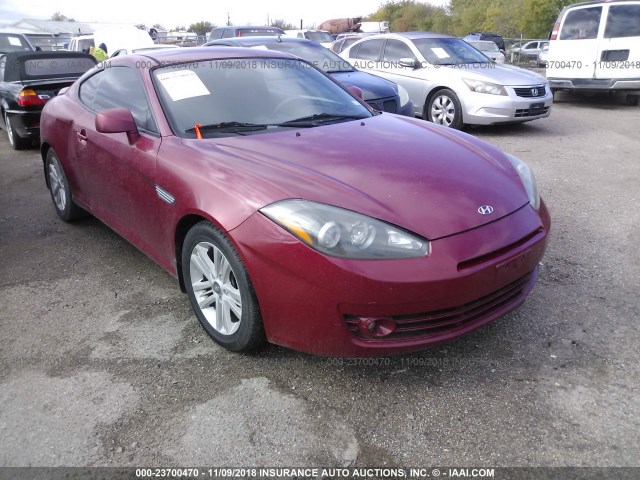 KMHHM66D58U280213 - 2008 HYUNDAI TIBURON GS RED photo 1