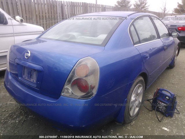 1N4AL11D22C164313 - 2002 NISSAN ALTIMA S/SL BLUE photo 4