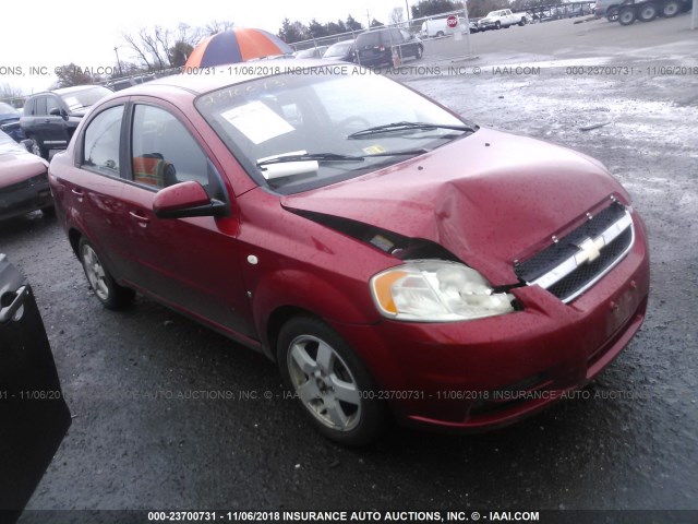 KL1TG56697B160546 - 2007 CHEVROLET AVEO LT RED photo 1