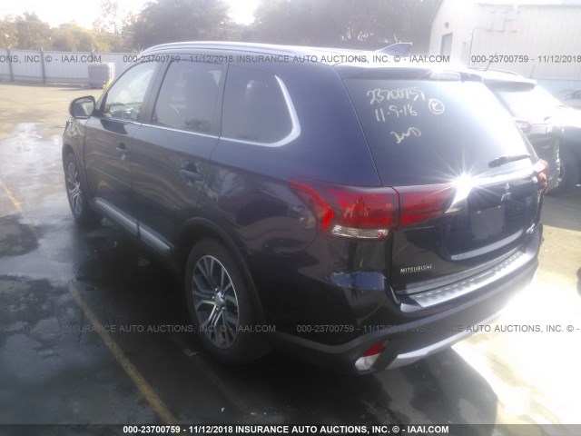 JA4AD3A36HZ002226 - 2017 MITSUBISHI OUTLANDER SE/SEL Dark Blue photo 3