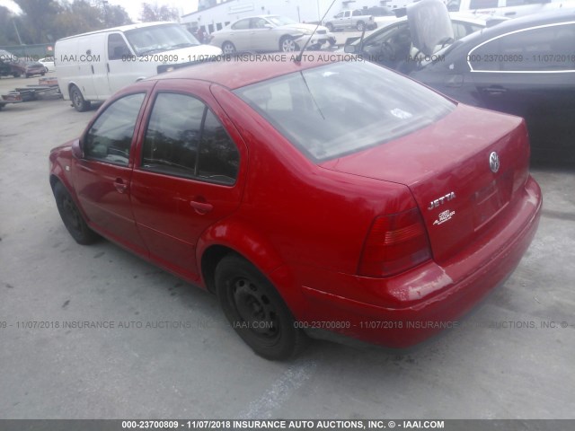 3VWRK69M12M085597 - 2002 VOLKSWAGEN JETTA GL RED photo 3