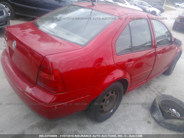 3VWRK69M12M085597 - 2002 VOLKSWAGEN JETTA GL RED photo 4