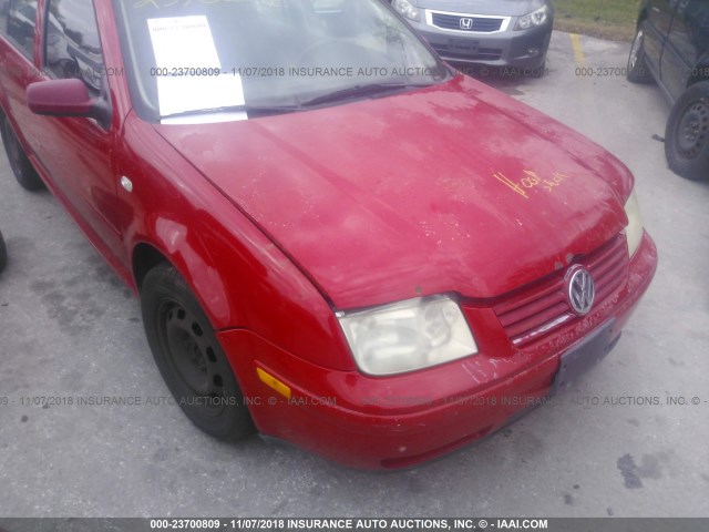 3VWRK69M12M085597 - 2002 VOLKSWAGEN JETTA GL RED photo 6