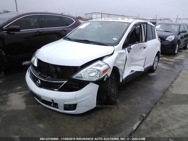 3N1BC1CP3CK229870 - 2012 NISSAN VERSA S/SL WHITE photo 2