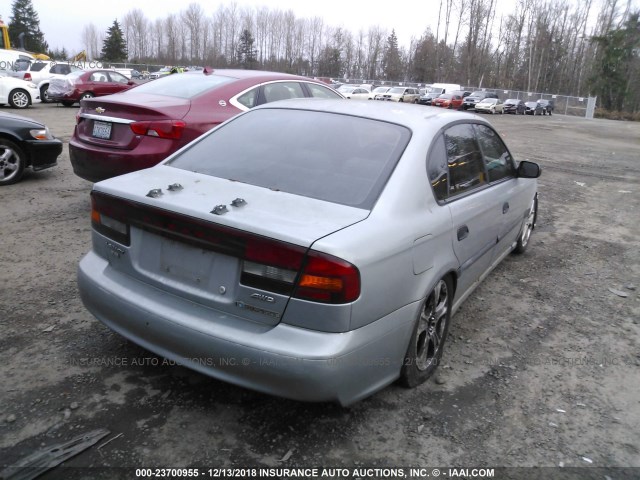 4S3BE635127200304 - 2002 SUBARU LEGACY L SILVER photo 4