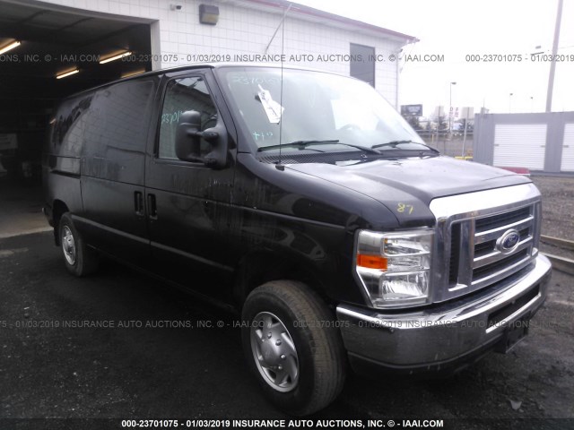 1FTNE1EW4EDA76038 - 2014 FORD ECONOLINE E150 VAN BLACK photo 1