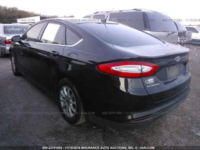 1FA6P0G70F5107883 - 2015 FORD FUSION S BLACK photo 3