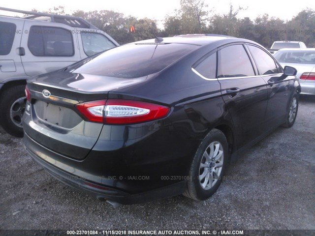 1FA6P0G70F5107883 - 2015 FORD FUSION S BLACK photo 4