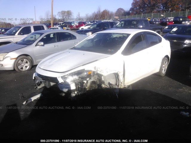 1C3CDFBB1GD766135 - 2016 DODGE DART SXT WHITE photo 2