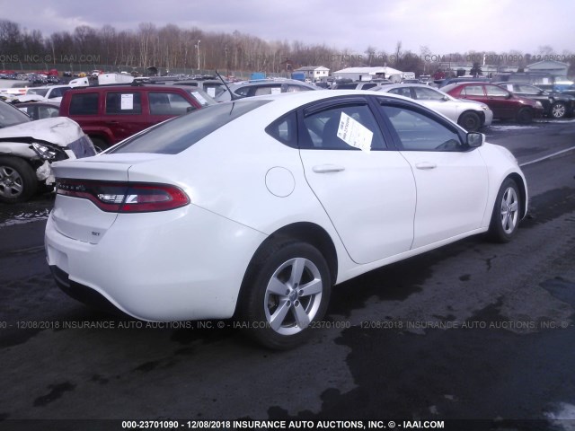 1C3CDFBB1GD766135 - 2016 DODGE DART SXT WHITE photo 4